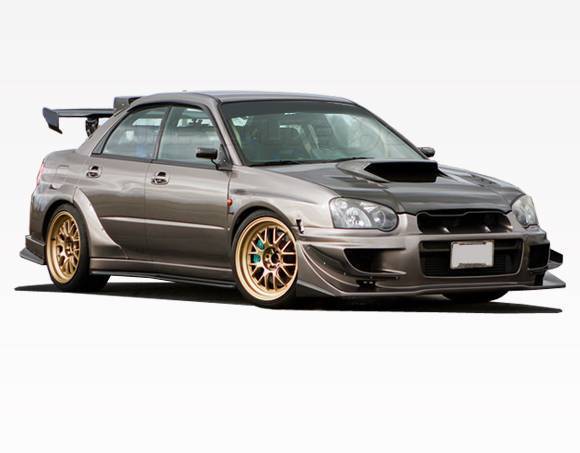 2004-2005 Subaru WRX 4 doors VRS Style FRP Primer WideBody-1