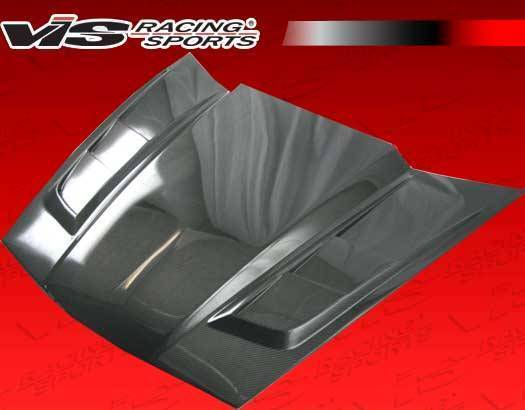 2005-2013 Chevrolet Corvette 2 doors SCV Style Carbon Fiber Black Hood-6