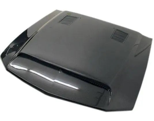 2005-2009 Ford Mustang 2 doors GT 500 Style Carbon Fiber Black Hood-1