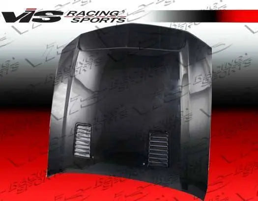 2005-2009 Ford Mustang 2 doors GT 500 Style Carbon Fiber Black Hood-3