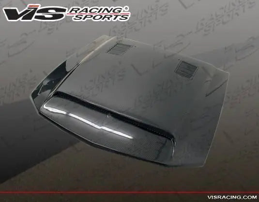 2005-2009 Ford Mustang 2 doors GT 500 Style Carbon Fiber Black Hood-4