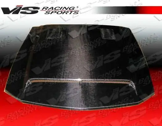 2005-2009 Ford Mustang 2 doors GT 500 Style Carbon Fiber Black Hood-6