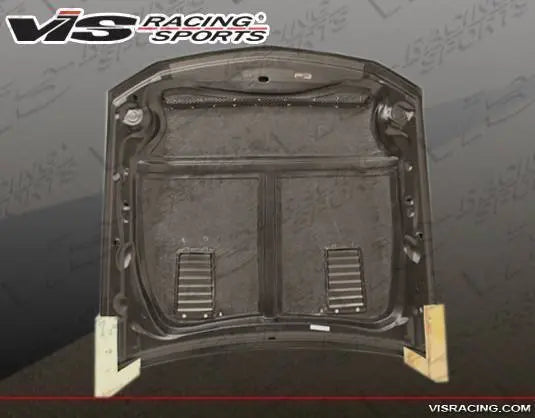 2005-2009 Ford Mustang 2 doors GT 500 Style Carbon Fiber Black Hood-7