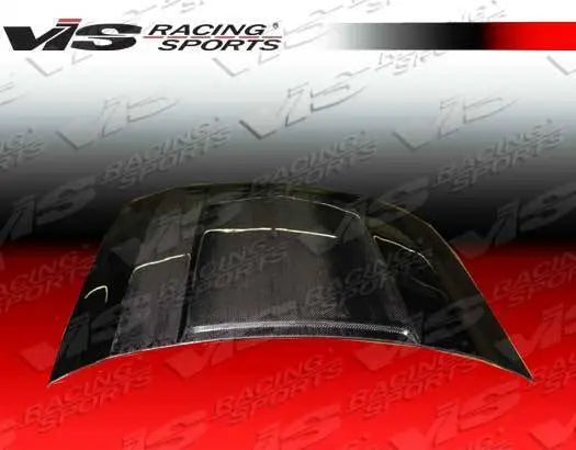 2005-2009 Ford Mustang 2 doors Stalker 3 Style Carbon Fiber Black Hood-2