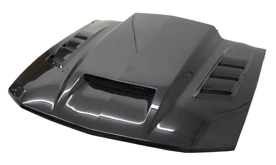 2005-2009 Ford Mustang 2 doors TERMINATOR Style Carbon Fiber Black Hood-3