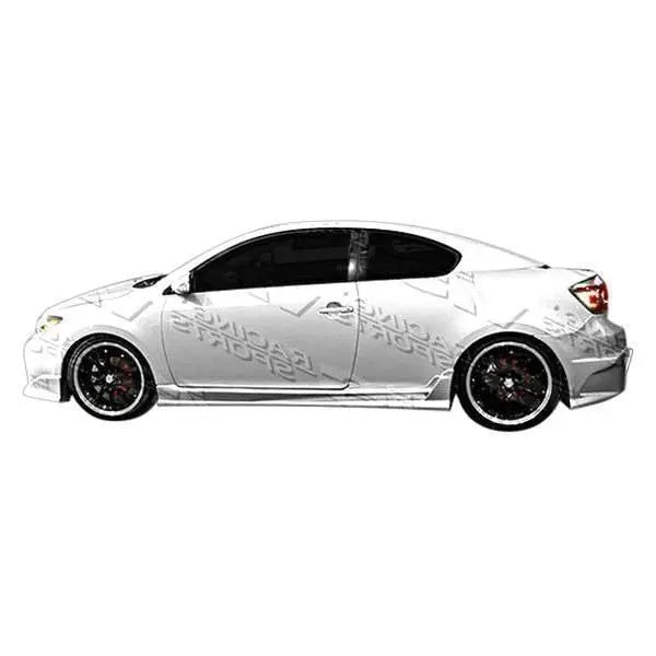 2005-2010 Scion TC 2 doors LASER Style FRP Primer Side Skirts-1
