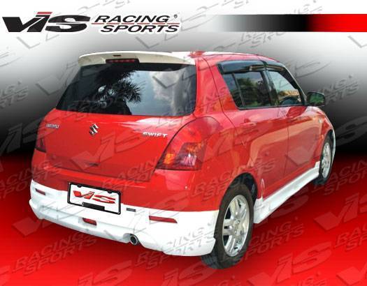 2005-2008 Suzuki Swift 4 doors A-TECH Style FRP Primer Rear Bumper-1