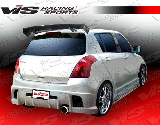 2005-2008 Suzuki Swift 4 doors FUZION Style FRP Primer Rear Bumper-1