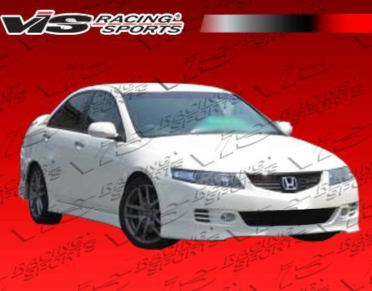 2006-2008 Acura TSX 4 doors EURO-R Style FRP Primer Front Lip-3