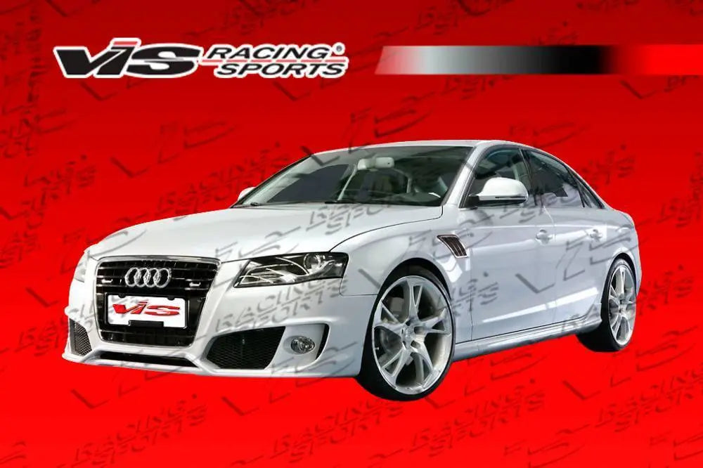 2006-2008 Audi A4 4 doors A-TECH Style FRP Primer Side Skirts-1