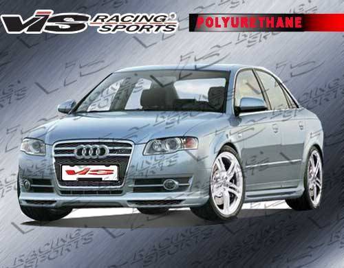 2006-2008 Audi A4 4 doors J-SPEED Style POLYURETHANE Black Front Lip-1