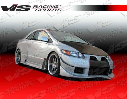 2006-2011 Honda Civic 2 doors Wide body GT Style FRP Primer WideBody-3