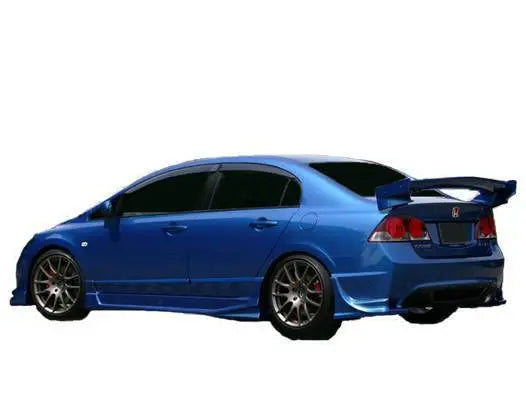 2006-2011 Honda Civic 4 doors BALLISTIX Style FRP Primer Side Skirts-2