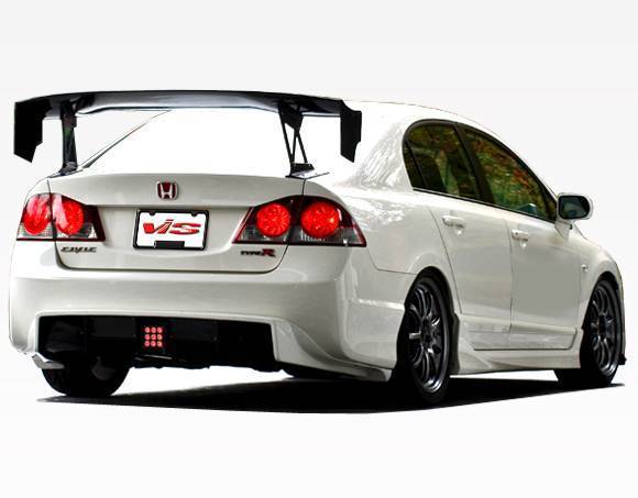2006-2011 Honda Civic JDM 4 doors FRP Primer Rear Lip-1