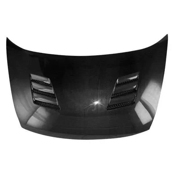 2006-2011 Honda Civic JDM 4 doors TECHNO R Style Carbon Fiber Black Hood-1