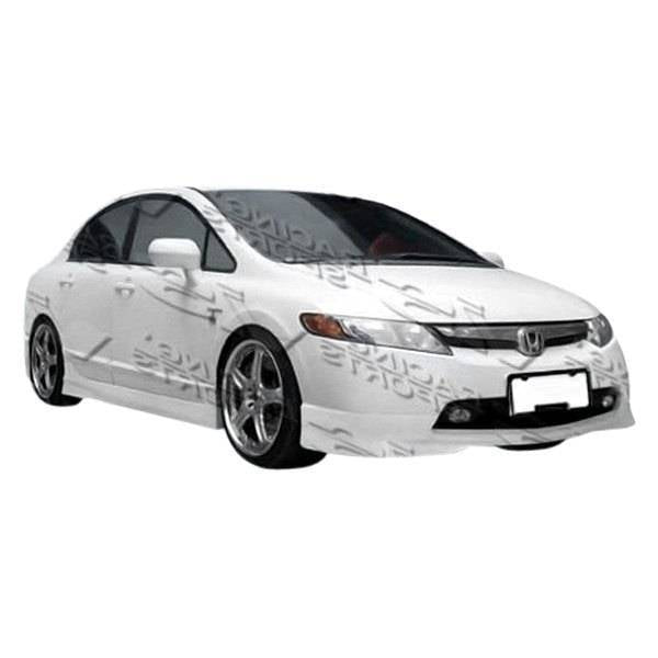 2006-2008 Honda Civic 4 doors Techno R 1 Style FRP Primer Front Lip-1