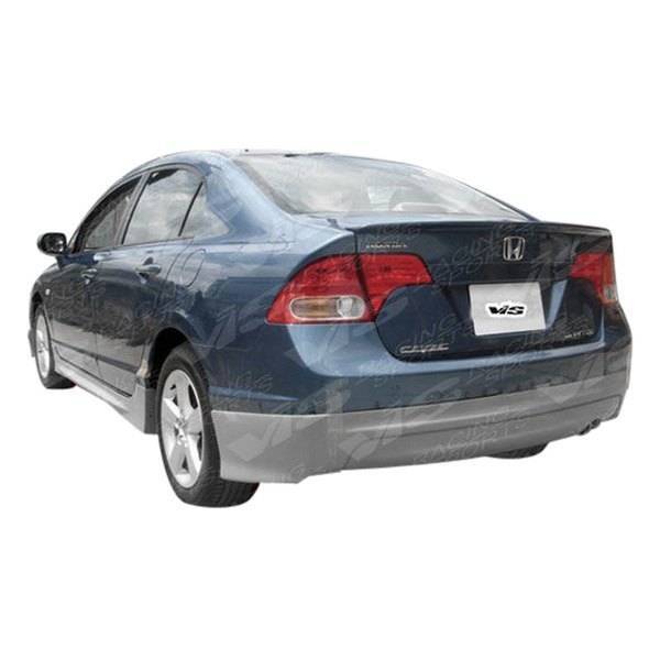 2006-2008 Honda Civic 4 doors Techno R 1 Style FRP Primer Rear Lip-1