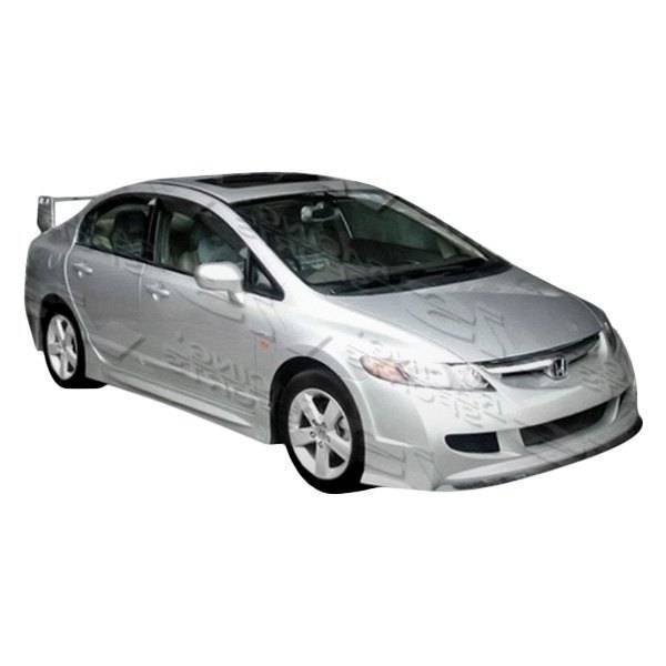 2006-2011 Honda Civic 4 doors TECHNO R 2 Style FRP Primer Front Bumper-1