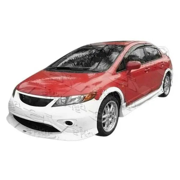 2006-2011 Honda Civic 4 doors Type R Concept Style FRP Primer Side Skirts-1