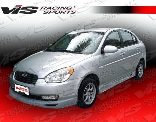 2006-2008 Hyundai Accent 4 doors FUZION Style FRP Primer Front Lip-2