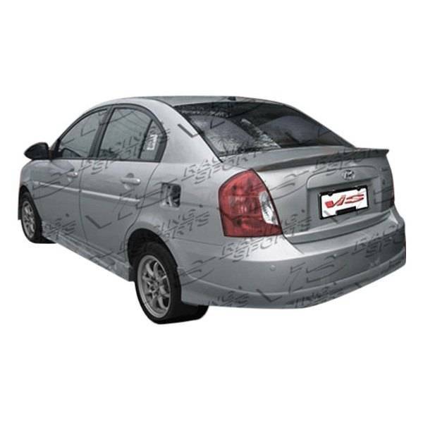 2006-2008 Hyundai Accent 4 doors V Spec Style FRP Primer Rear Lip-1