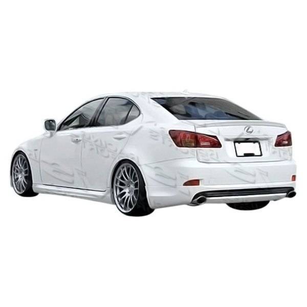 2006-2013 Lexus IS250 IS350 4 doors WINGS Style FRP Primer Rear Lip-1