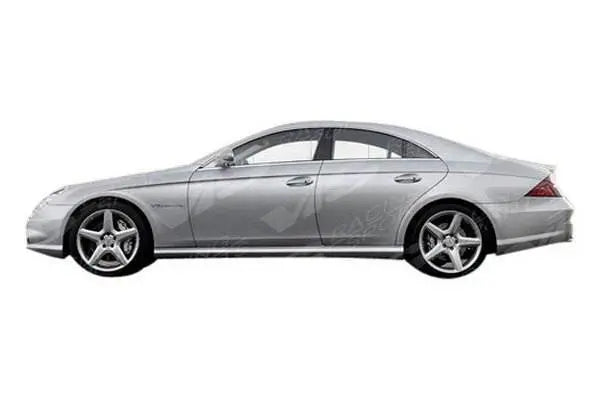2006-2011 Mercedes CLS W219 4 doors EURO TECH Style FRP Primer Side Skirts-1