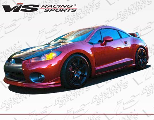 2006-2012 Mitsubishi Eclipse 2 doors POLYURETHANE Black Front Lip-6
