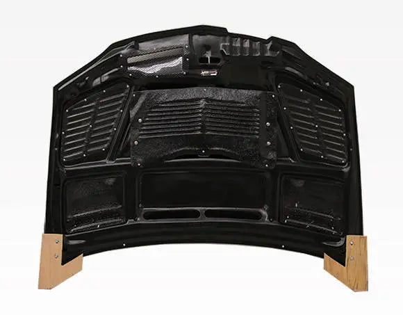 2006-2007 Mitsubishi EVO 9 4 doors JC Style Carbon Fiber Black Hood-4