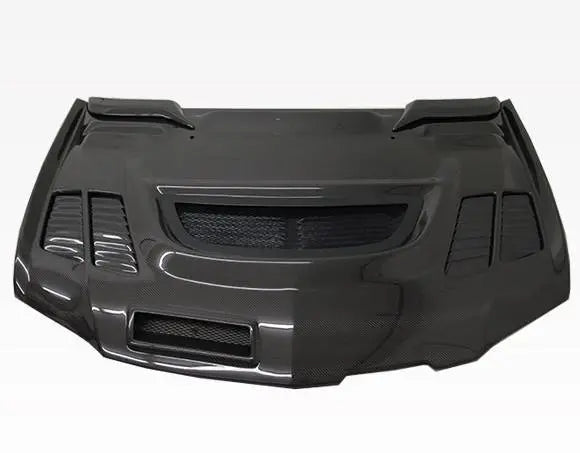 2006-2007 Mitsubishi EVO 9 4 doors JC Style Carbon Fiber Black Hood-5