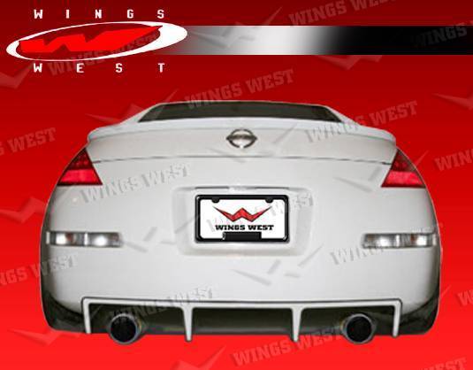 2003-2008 Nissan 350Z 2 doors POLYURETHANE Black Rear Lip-1