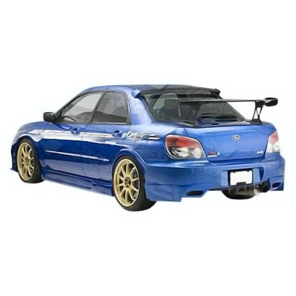2006-2007 Subaru WRX 4 doors WINGS Style FRP Primer Rear Lip-1