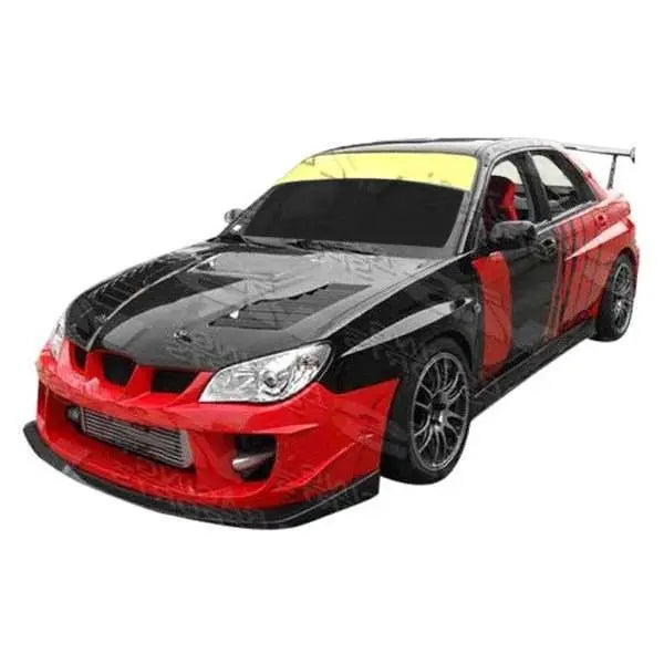 2002-2007 Subaru WRX 4 doors ZYCLONE Style FRP Primer Side Skirts-1