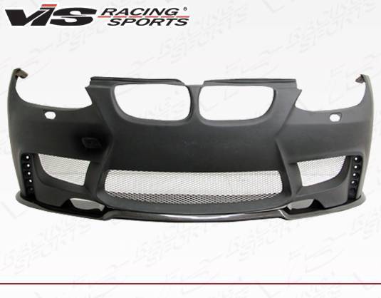 2007-2010 BMW 3 SERIES E92 Hybrid 1M Style FRP Carbon Fiber Black Front Bumper-1