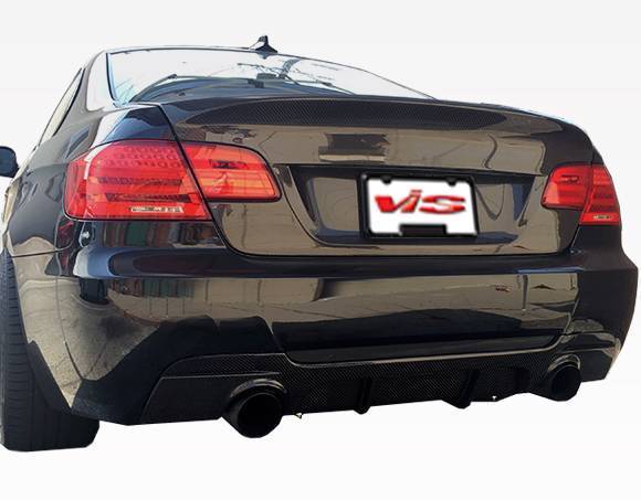 2007-2013 BMW 3 SERIES E92 Hybrid M Style FRP Carbon Fiber Black Rear Bumper-2