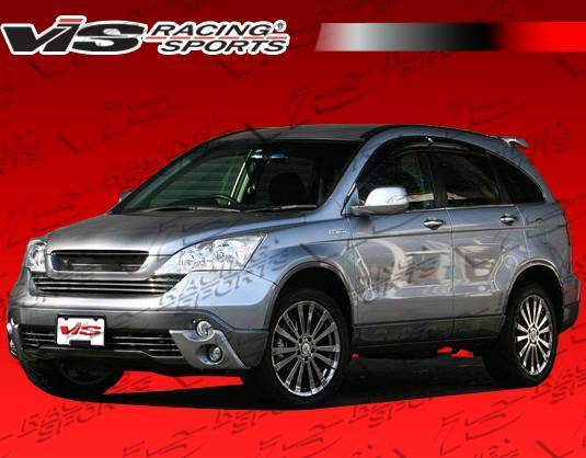 2007-2011 Honda CRV 4 doors TECHNO R Style FRP Primer Front Lip-3