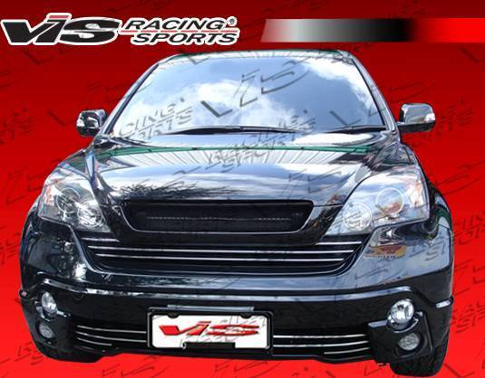 2007-2011 Honda CRV 4 doors TECHNO R Style FRP Primer Front Lip-4