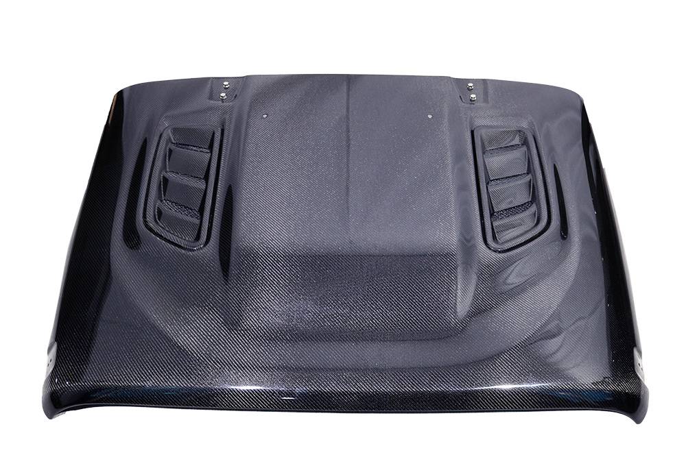 2007-2018 Jeep Wrangler 4 doors Rubicon Style Style Carbon Fiber Black Hood-2