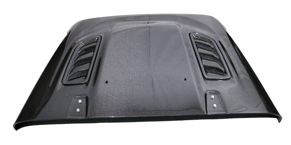 2007-2018 Jeep Wrangler 4 doors Rubicon Style Style Carbon Fiber Black Hood-3
