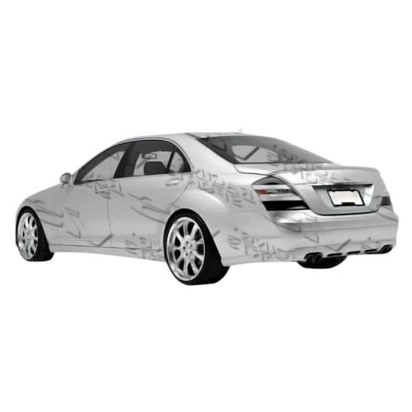 2007-2009 Mercedes S Class W221 4 doors B Spec Style FRP Primer Rear Lip-1