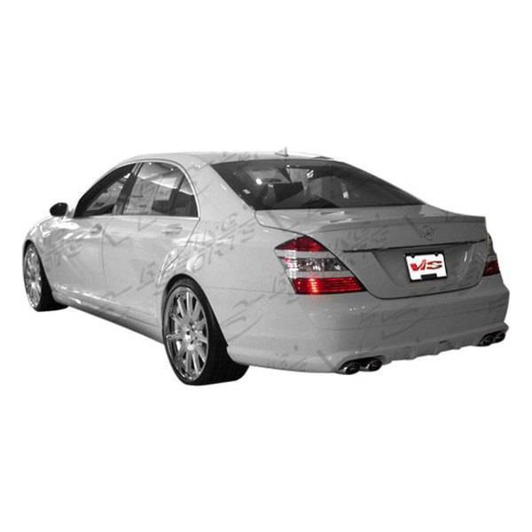 2007-2009 Mercedes S Class W221 4 doors C Tech Style FRP Primer Rear Lip-1