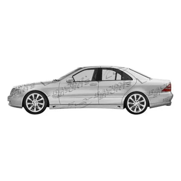 2007-2013 Mercedes S Class W221 4 doors LASER Style FRP Primer Side Skirts-1