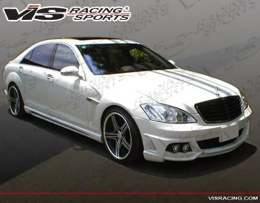 2007-2013 Mercedes S Class W221 4 doors VIP Style FRP Primer Side Skirts-3
