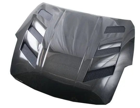 2007-2008 Nissan 350Z 2 doors AMS Style Carbon Fiber Black Hood-1