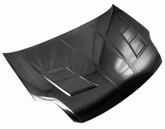 2007-2012 Nissan Sentra 4 doors TERMINATOR Style Carbon Fiber Black Hood-1