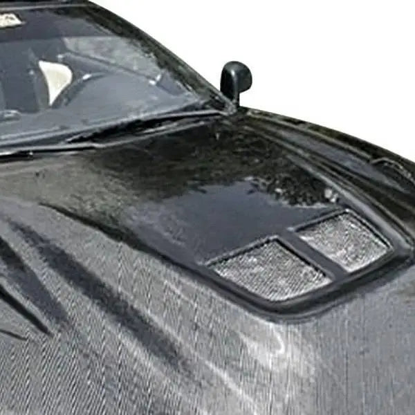2007-2013 Toyota Yaris Hatchback EVO Style Carbon Fiber Black Hood-2