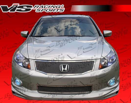 2008-2010 Honda Accord 4 doors TECHNO R Style POLYURETHANE Black Front Bumper-1