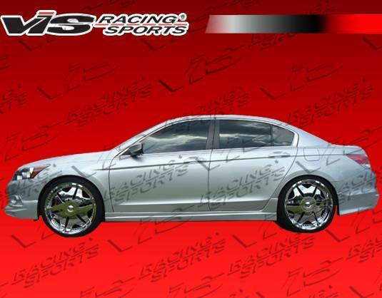 2008-2010 Honda Accord 4 doors TECHNO R Style POLYURETHANE Black Rear Bumper-2