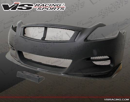 2008-2013 Infiniti G37 2 doors Zelda Style FRP Carbon Fiber Black Front Bumper-2