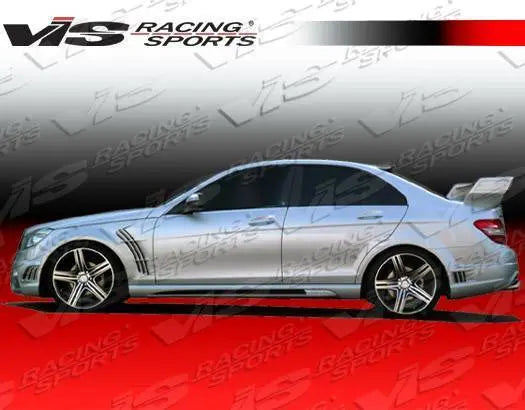 2008-2014 Mercedes C Class C63 4 doors VIP Style FRP Primer Side Skirts-2